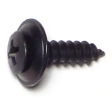 #10 x 3/4" Phillips Oval Head, Automotive Trim Screw, Black