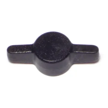 Midwest Fastener Tee Thumb Knob, 1/4 Black