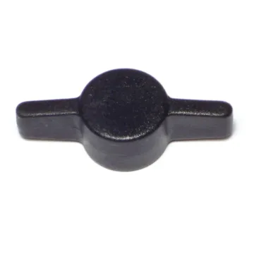 Midwest Fastener Tee Thumb Knob, 3/8 Black