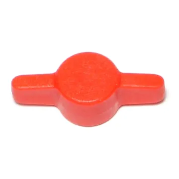 Midwest Fastener Tee Thumb Knob, 1/4 Red