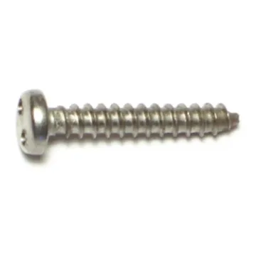 #8 x 1" Security Head, Sheet Metal Screw, Stainless Steel 