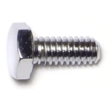 1/4"-20 x 5/8" Hex Cap Screw, Coarse Thread, Chrome 