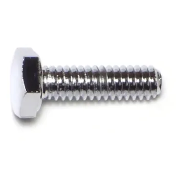 1/4"-20 x 7/8" Hex Cap Screw, Coarse Thread, Chrome 