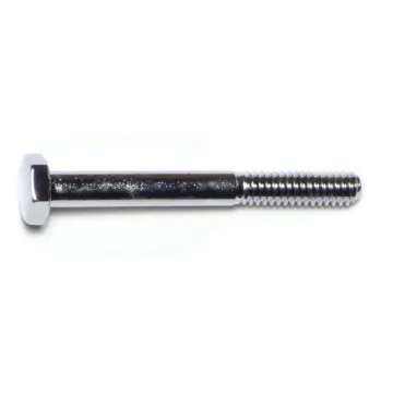 1/4"-20 x 2-1/4" Hex Cap Screw, Coarse Thread, Chrome 