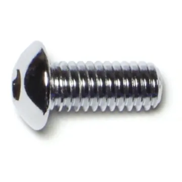 5/16"-18 x 3/4" Button Head Cap Screw, Coarse Thread, Chrome