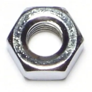 1/4"-28 Hex Nut, Fine Thread, Chrome