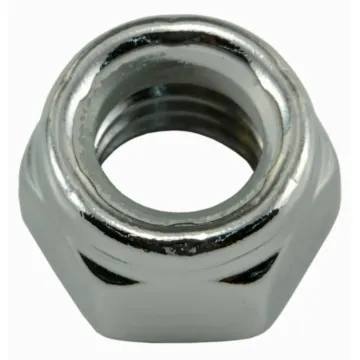 7/16"-14 Nylon Lock Nut Coarse Thread, Chrome   
