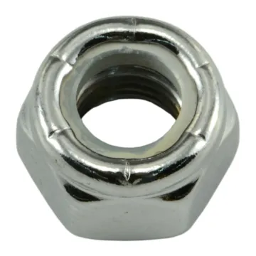 5/16"-24 Nylon Lock Nut Fine Thread, Chrome   