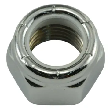 7/16"-20 Nylon Lock Nut Fine Thread, Chrome   