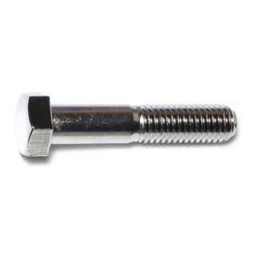 1/2"-13 x 2-1/2" Hex Cap Screw, Coarse Thread, Chrome 