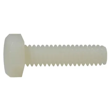 Midwest Fastener 1/4"-20 x 1" Hex Head Bolt, Coarse Thread, White