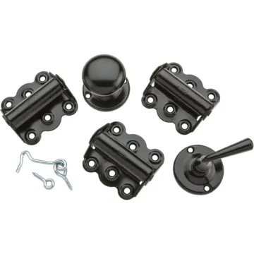 National Hardware Black 3-Hinge Screen Door Kit