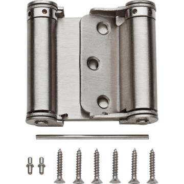 National Hardware 3 In. Satin Nickel Double-Acting Spring Door Hinge