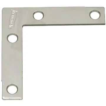 National Hardware 2-1/2 In. x 1/2 In. Zinc Flat Corner Iron (4-Count)