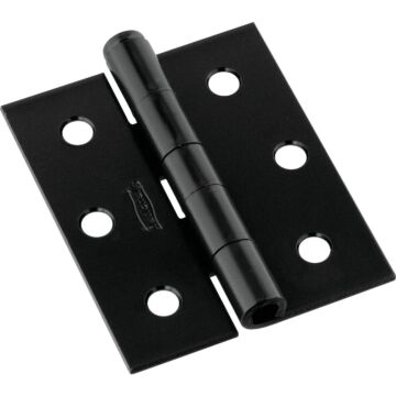 National Hardware 3 In. Square Corner Black Screen Door Hinge (2-Pack)