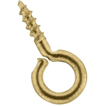 National Hardware Screw Eye (Brass - 7 pk) 15/32 in.