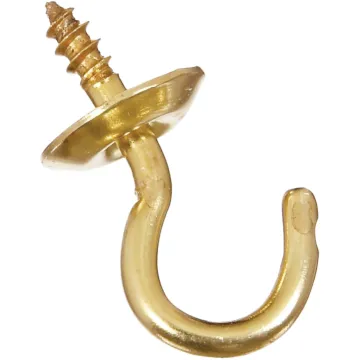 National Hardware Cup Hook (Brass - 6 pk) 3/4 in.