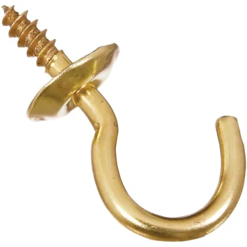 National Hardware Cup Hook (Brass - 5 pk) 1 in.