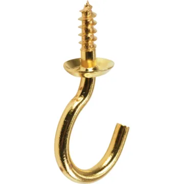 National Hardware Cup Hook (Brass - 5 pk) 1-1/8 in.