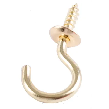 National Hardware Cup Hook (Brass - 4 pk) 1-1/2 in.