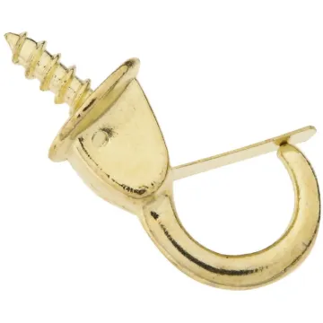 National Hardware Cup Hook (Brass - 2 pk) 7/8 in.