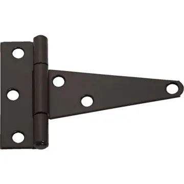 National Hardware 4 In. Black Heavy-Duty Tee Hinge (2-Pack)