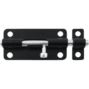 National Hardware 4 In. Black Steel Door Barrel Bolt