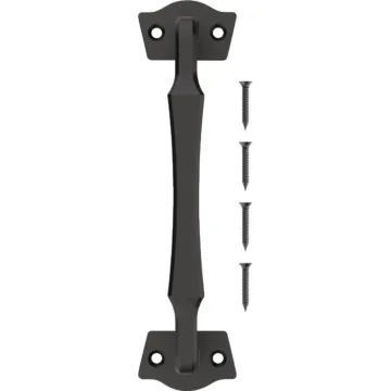 National Hardware 9-13/16 In. Black Rustic Modern Gate Pull