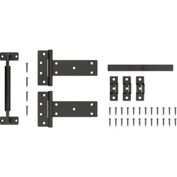 National Hardware 4-Piece Black Industrial Gate Kit