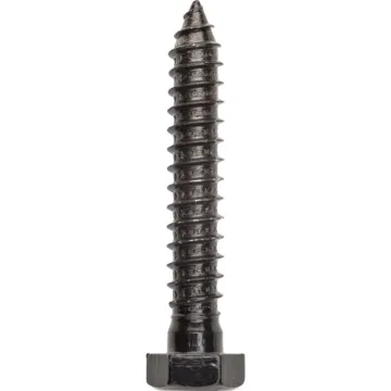 National Hardware 1/2" x 3" Hex Head, Lag Screw, Black (Bulk Box 4 pc)