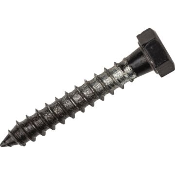 National Hardware 1/4" x 1-1/2" Hex Head, Lag Screw, Black (Bulk Box 4 pc)