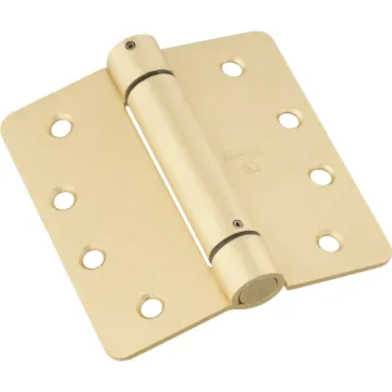 National 4 In. 1/4 In. Radius Brass Spring Door Hinge