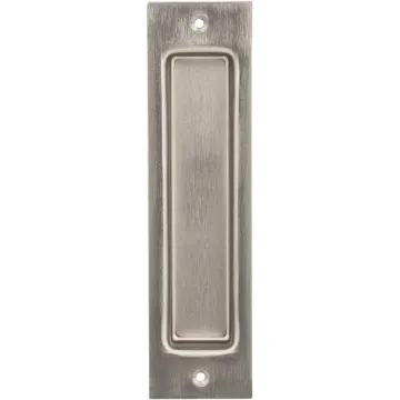National Hardware National 8 In. Satin Nickel Flush Barn Door Pull