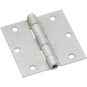 National Hardware 3-1/2 In. Square Galvanized Steel Broad Door Hinge (2-Pack)