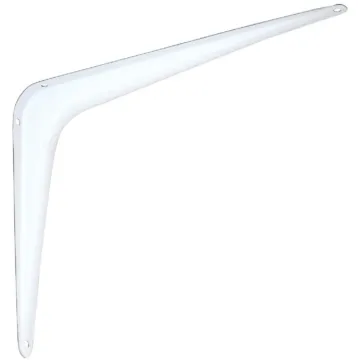 National Hardware 8 In. D. x 10 In. H. White Steel Shelf Bracket