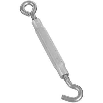 National Hardware 1/4" x 7-1/2" Hook To Eye Turnbuckle, Stainless Steel/ Aluminum