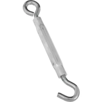 National Hardware 3/8" x 10-1/2" Hook To Eye Turnbuckle, Stainless Steel/ Aluminum