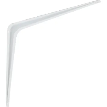 National Hardware 12 In. D. x 14 In. H. White Steel Shelf Bracket