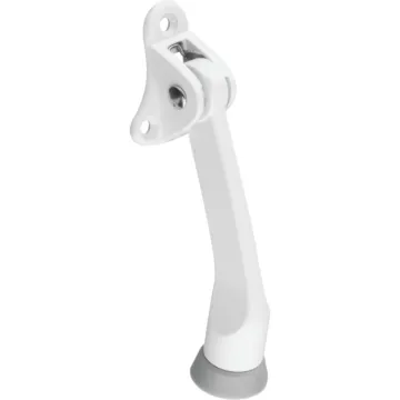 National Hardware 4 In. White Kickdown Door Holder