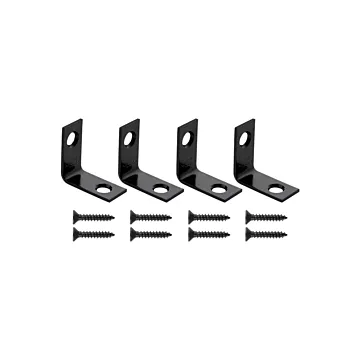 National Hardware Corner Brace (Black - 4pk) 1 in. x 1/2 in.