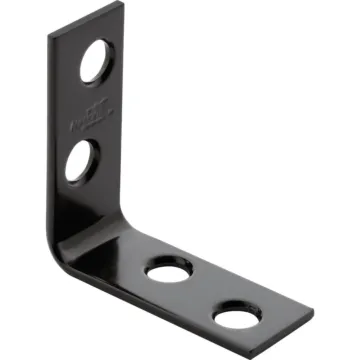 National Hardware Corner Brace (Black - 4pk) 1-1/2 in. x 5/8 in.