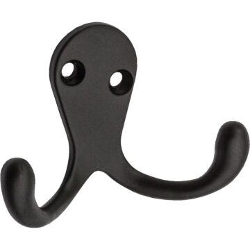 National Hardware Oil Rub Bronze Double Cloth Wardrobe Hook, 2 per Card