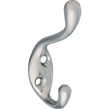 National Hardware Heavy-Duty Satin Nickel Coat and Hat Wardrobe Hook