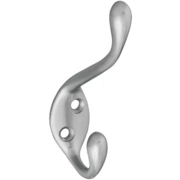 National Hardware Heavy-Duty Satin Nickel Coat and Hat Wardrobe Hook