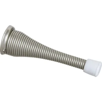 National 3 In. Satin Nickel Spring Door Stop (2-Count)