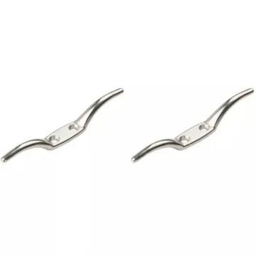 National Hardware Rope Cleat, 55 lb Working Load, Stainless Steel 2pk