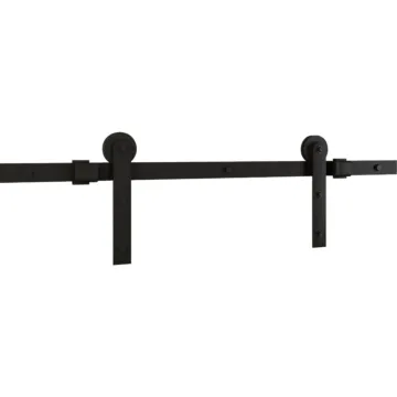 National Hardware 72 In. Matte Black Classic Interior Barn Door Kit (2-Piece)