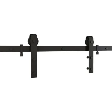 National Hardware 72 In. Matte Black Classic Interior Barn Door Kit (2-Piece)