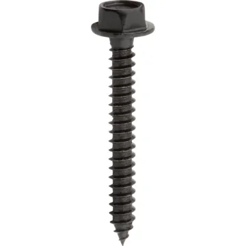 National Hardware #10 x 1-1/2" Hex Head, Wood Screw, Galvanized, Black (Bulk Box 16 pk)