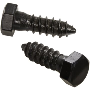 National Hardware 1/2" x 1-1/2" Hex Head, Lag Screw, Black (Bulk Box 12 pc)